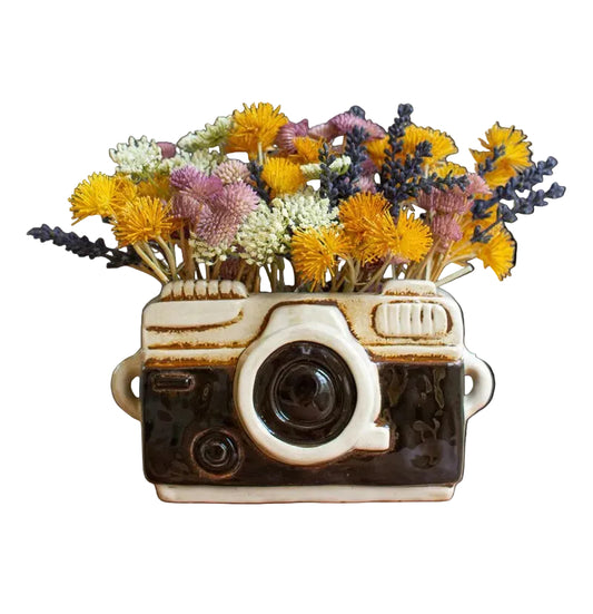 Camera Ceramic Planter