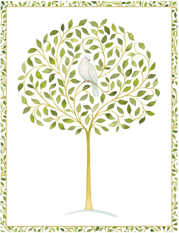 Dove in Olive Tree Boxed Notecards