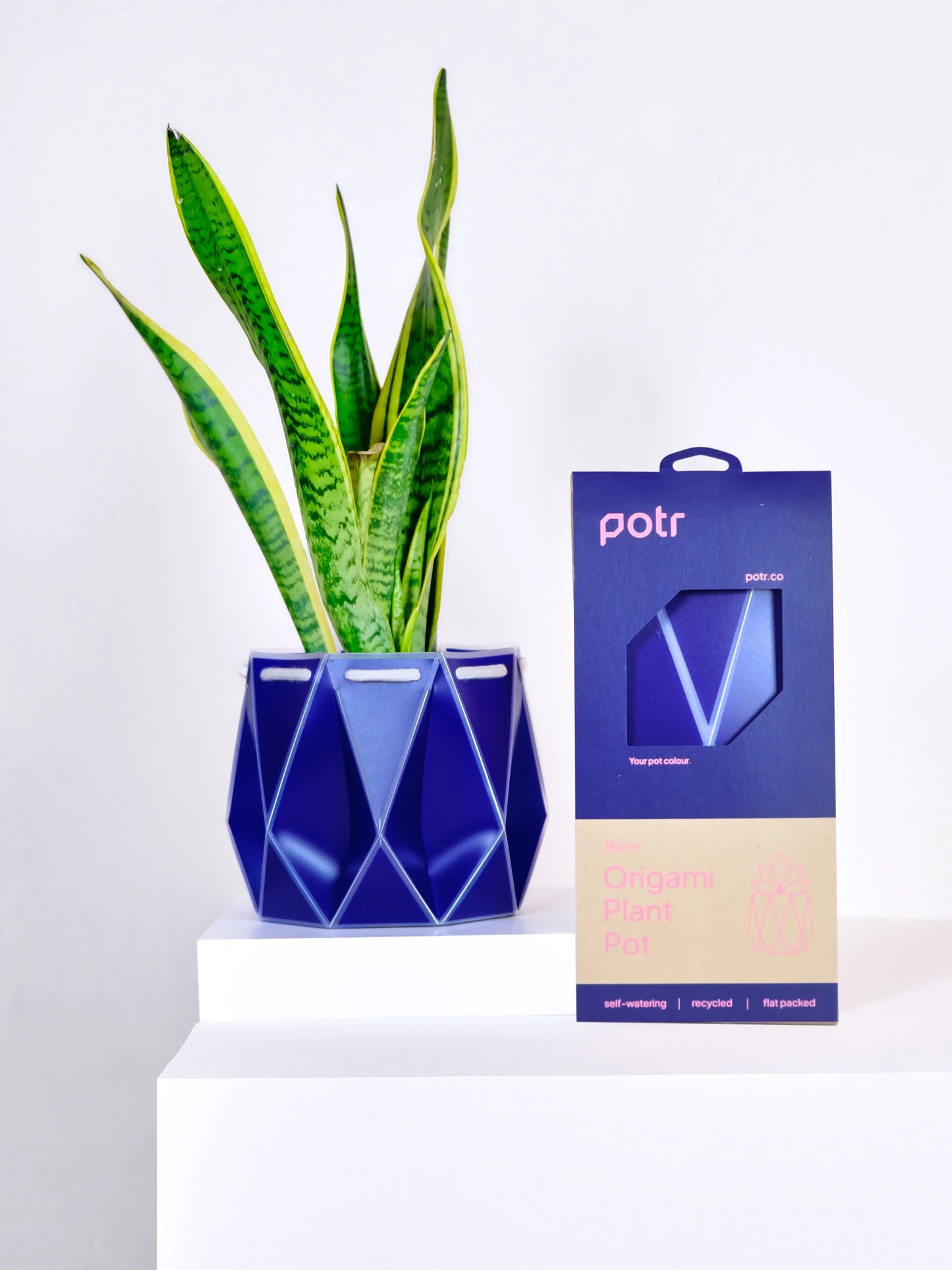 navy planter pot Self Watering Plant Pot