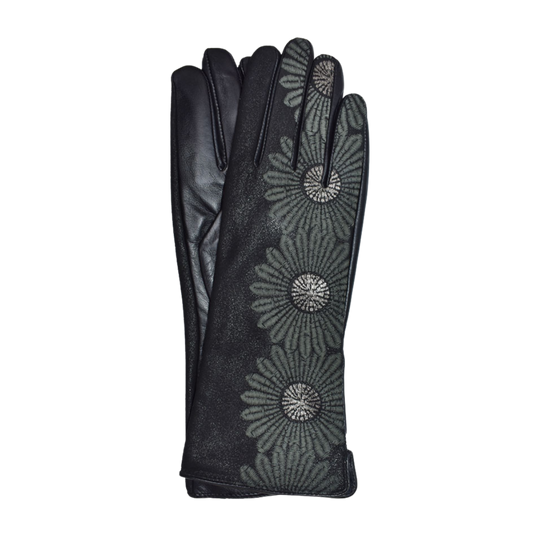 Nicholson Floral Leather Gloves