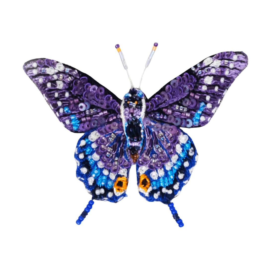 Eastern Black Swallowtail Butterfly Brooch Pin