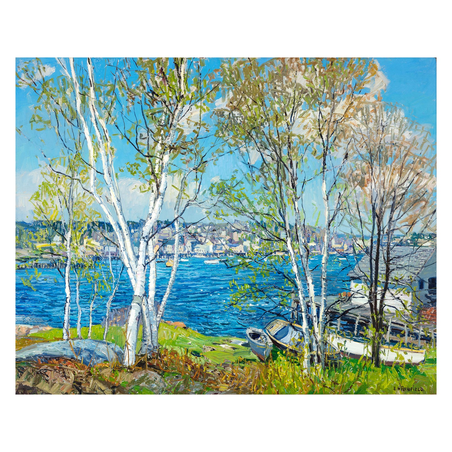 Birches and Harbor, Maine - 300 Piece Puzzle