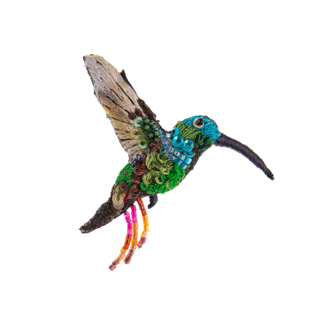 Emerald Chin Hummingbird Brooch Pin – Cummer Museum Shop