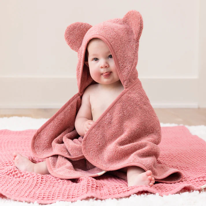 Hooded Towel and Wash Mitt Set - Watermelon