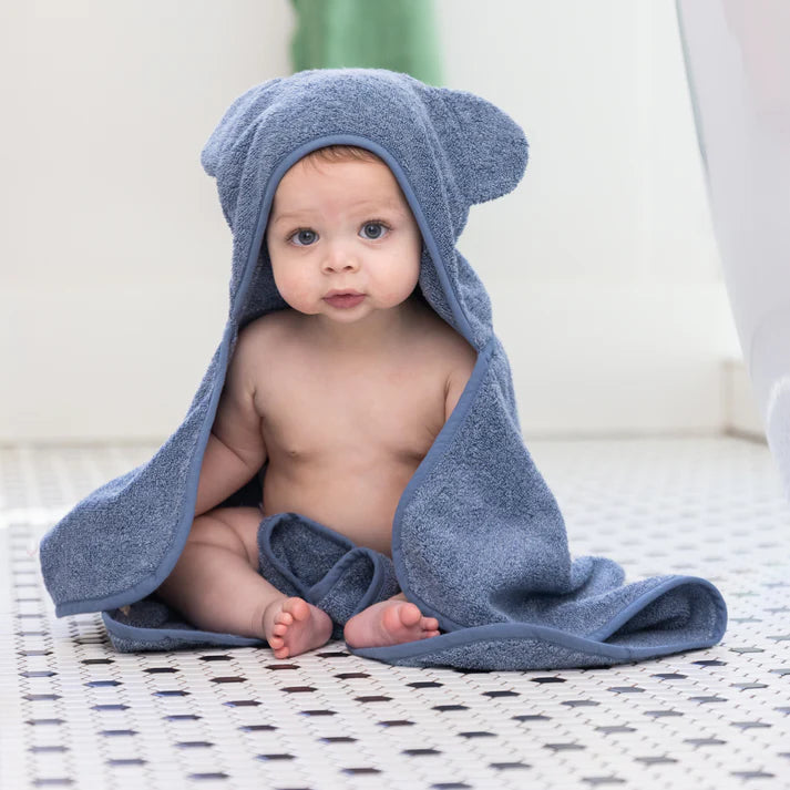 Hooded Towel and Wash Mitt Set - Rain