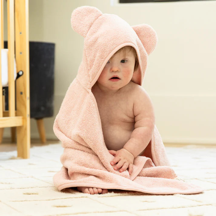 Hooded Towel and Wash Mitt Set - Blush