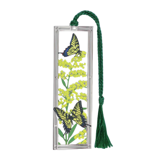 Goldenrod & Swallowtails Brass Bookmark