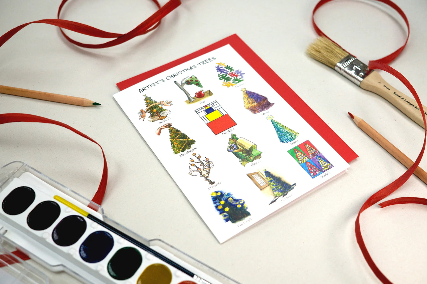 Artist Christmas Trees Holiday Cards