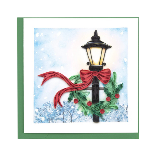 Holiday Lamp Post Quilled Card