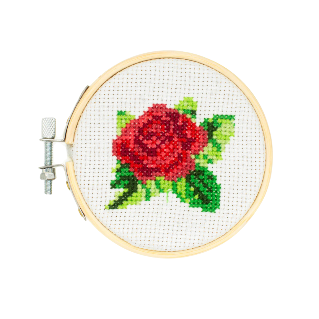 Rose Mini Cross Stitch Embroidery Kit