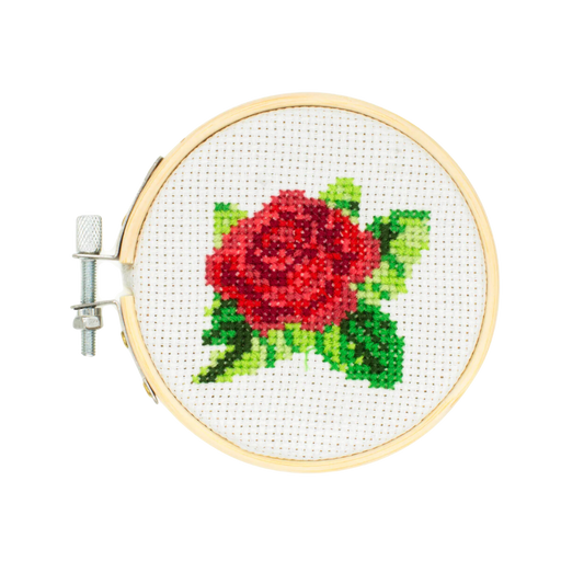 Rose Mini Cross Stitch Embroidery Kit