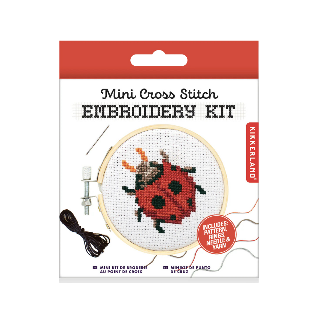 Ladybug Mini Cross Stitch Embroidery Kit