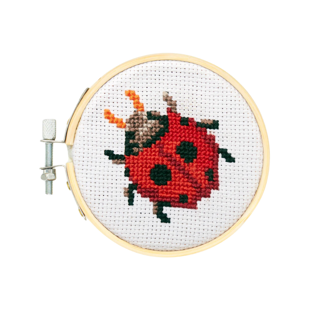 Ladybug Mini Cross Stitch Embroidery Kit