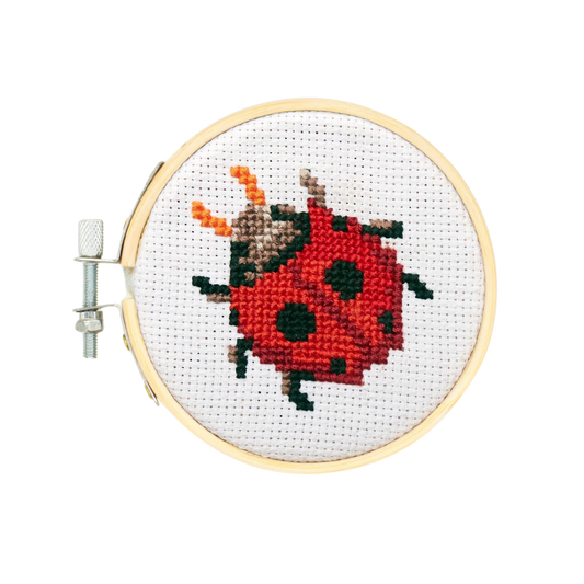 Ladybug Mini Cross Stitch Embroidery Kit