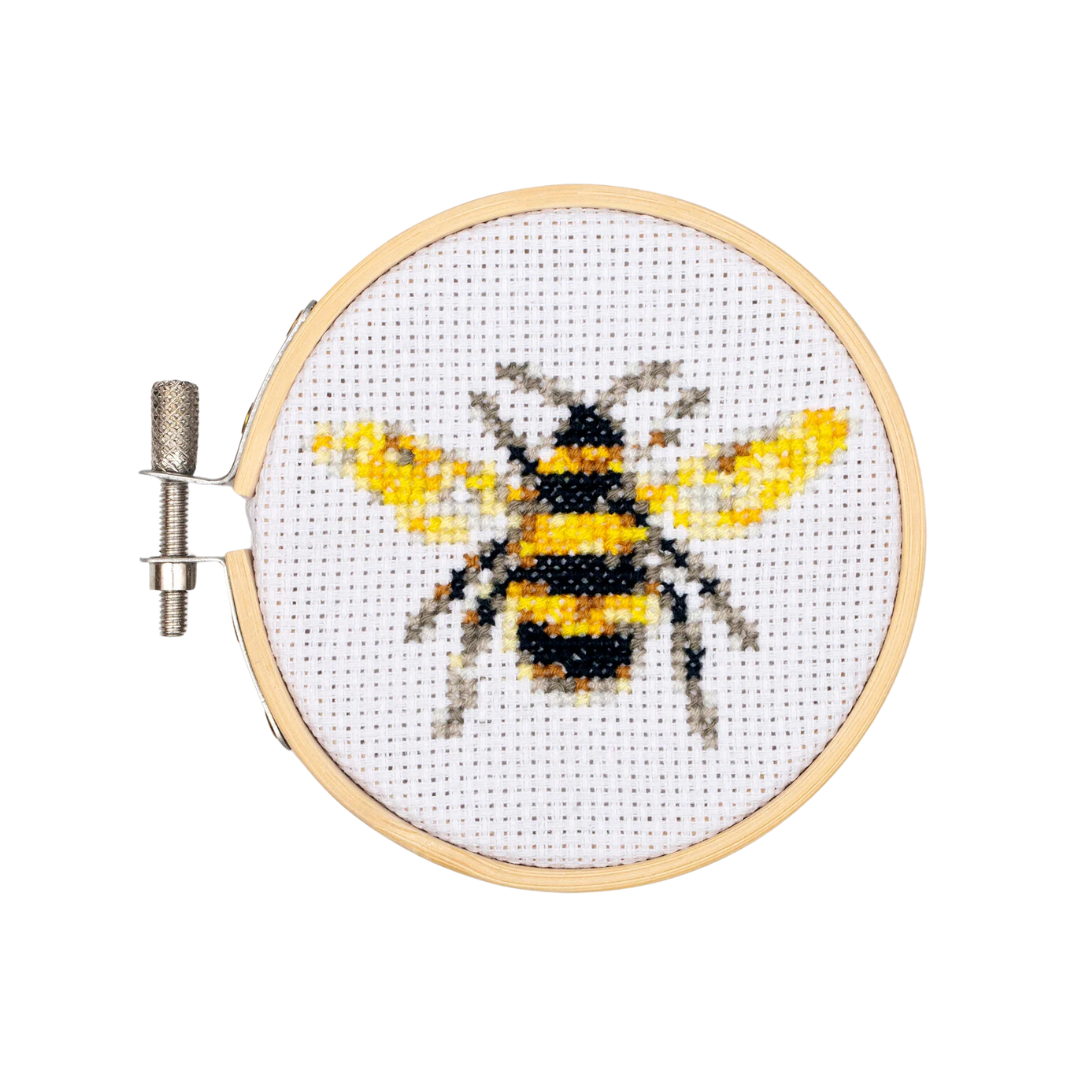 Bee Mini Cross Stitch Embroidery Kit