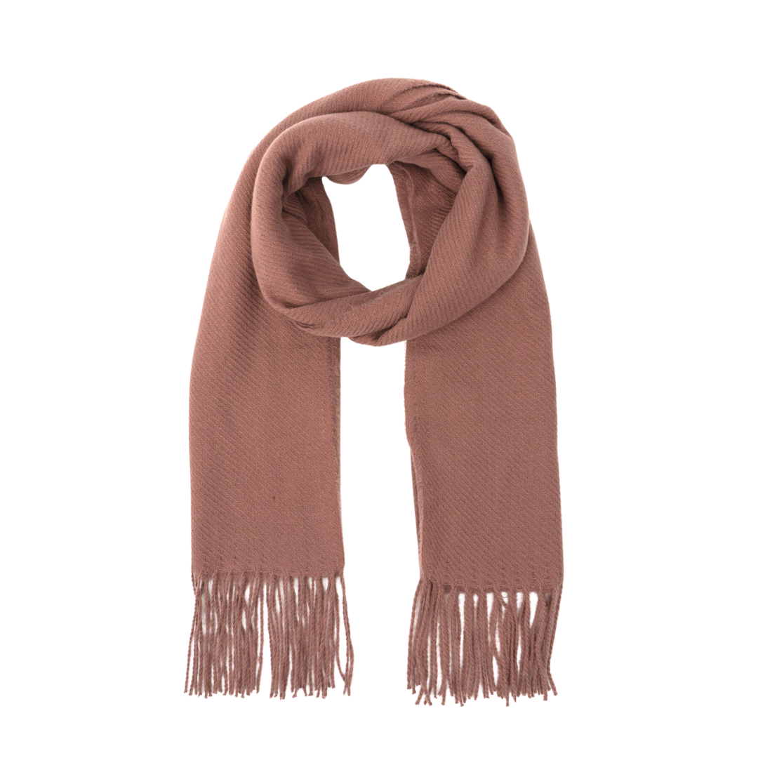 Common Good Fringe Scarf - Rose