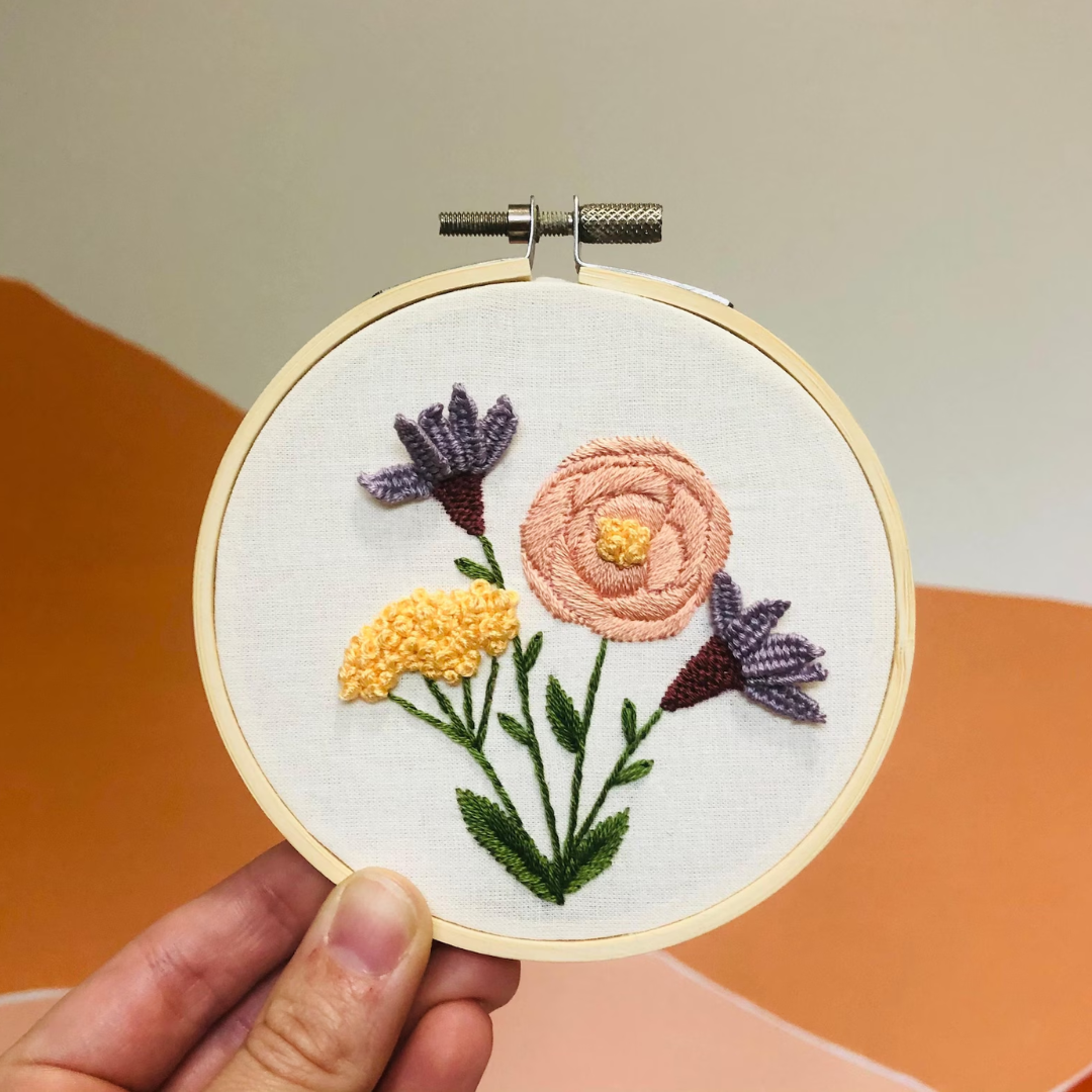 Blooming Wildflowers Embroidery Kit