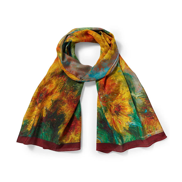 Monet Sunflowers Oblong Scarf