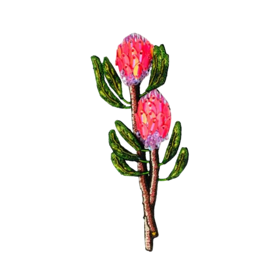 Pink Protea Brooch Pin