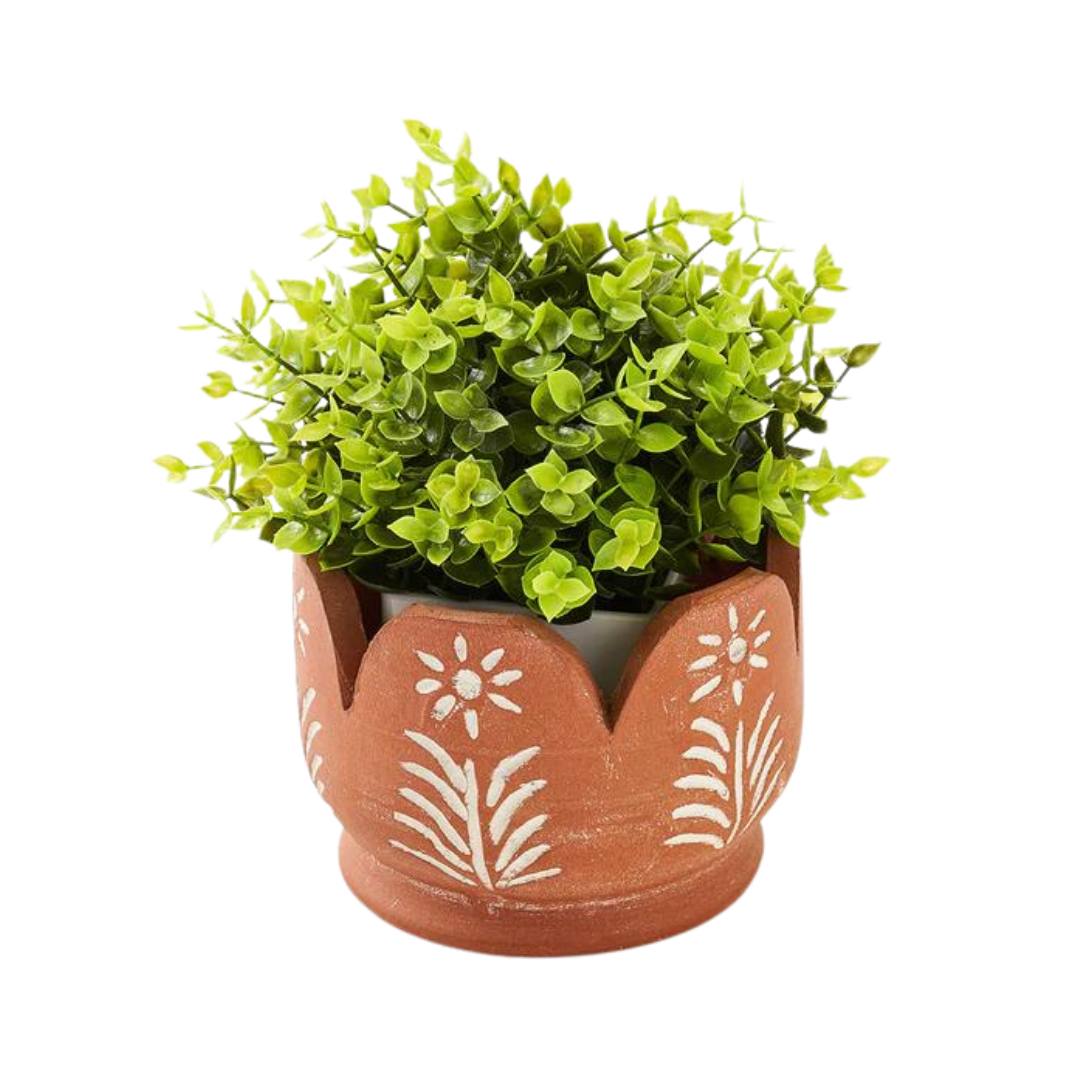 Vasanta Petals Terracotta Planter