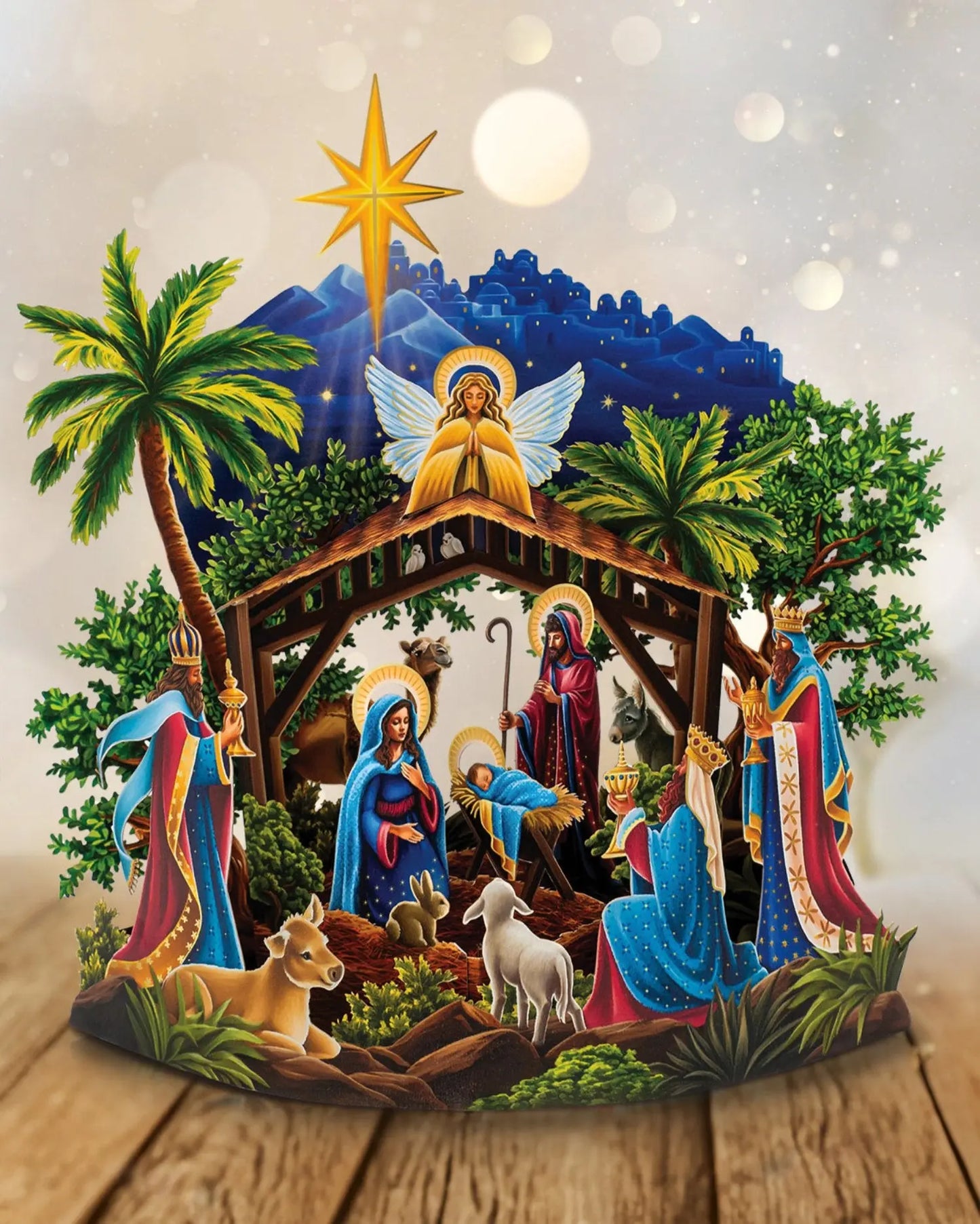 Starlit Nativity Pop Up Card