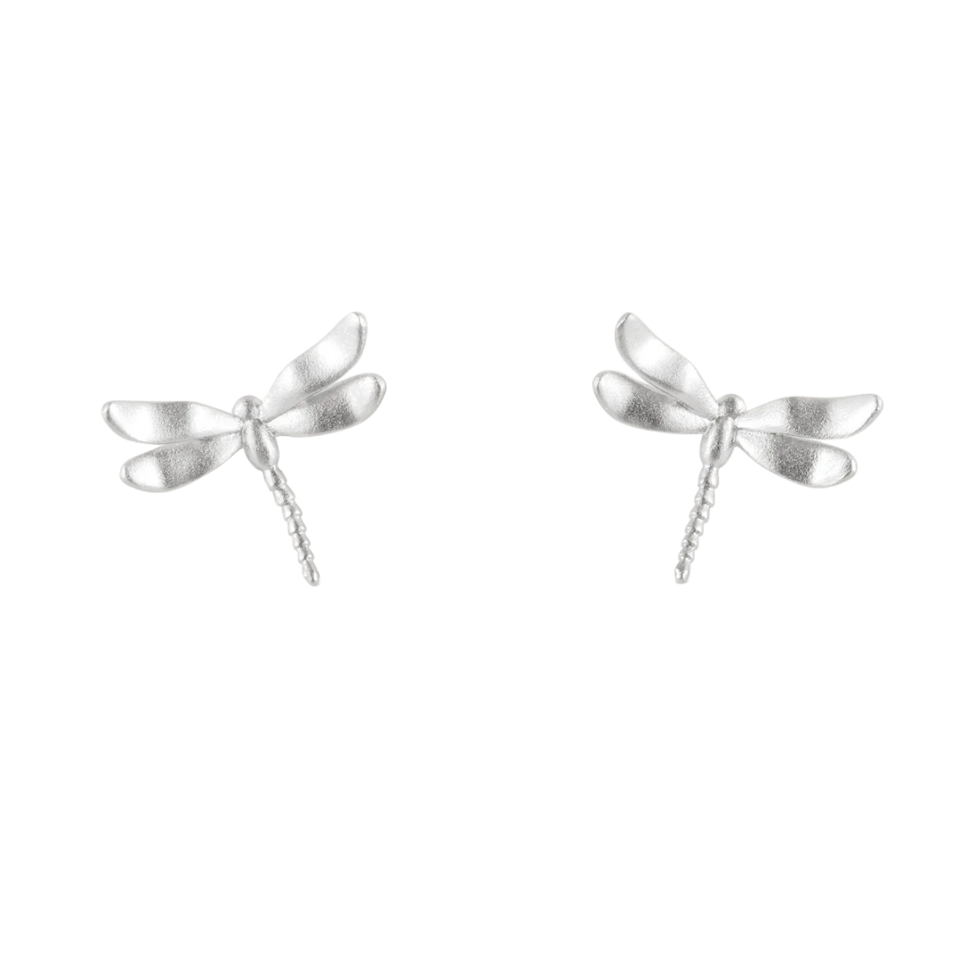 Dragonfly Silver Stud Earrings