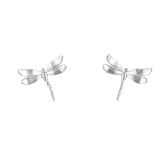 Dragonfly Silver Stud Earrings