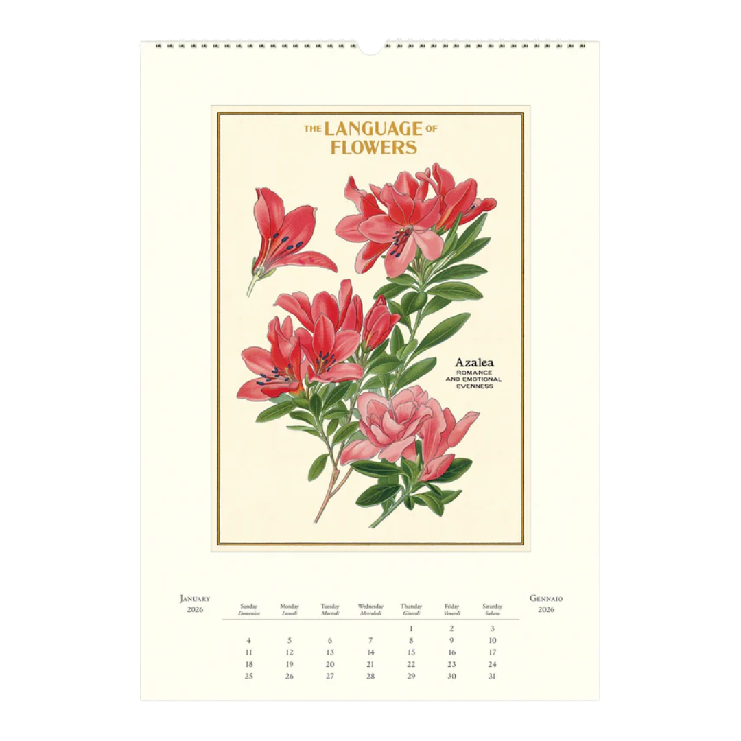 Language of Flowers 2026 Wall Calendar