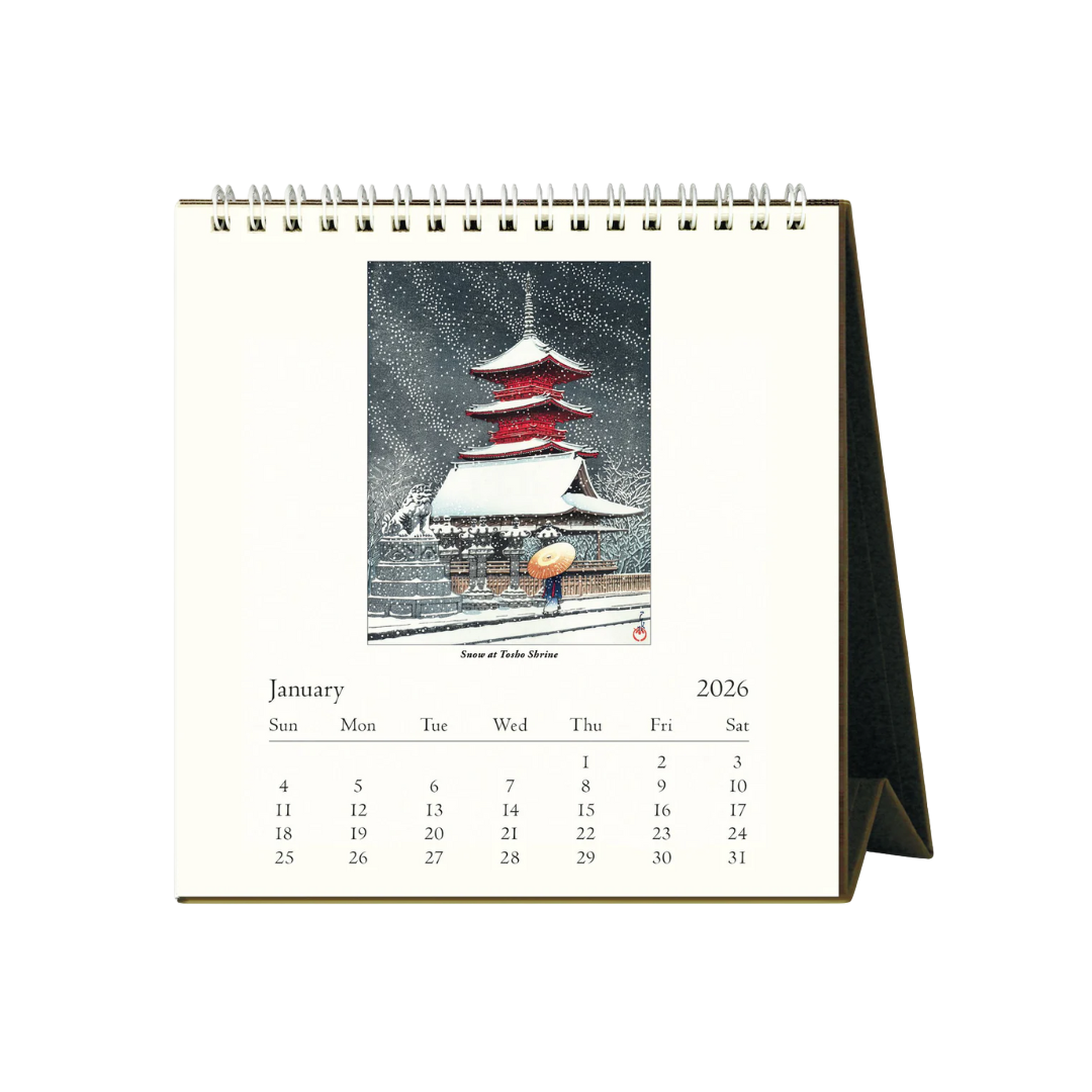 Japanese Woodblocks 2026 Desk Calendar