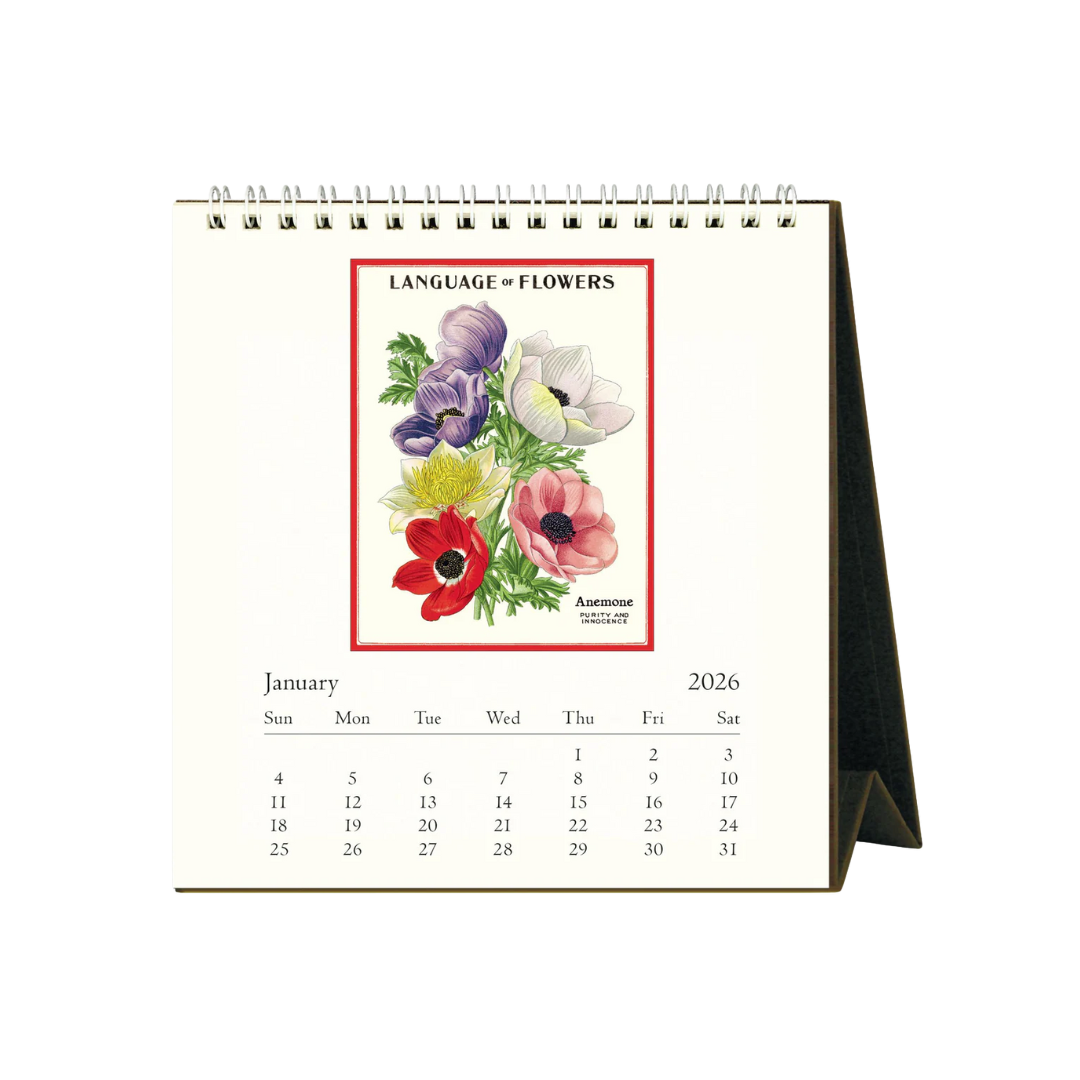 Language of Flowers 2026 Desk Calendar
