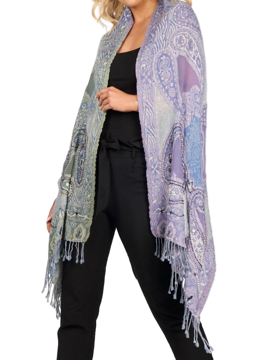 Lilac Paisley Stole