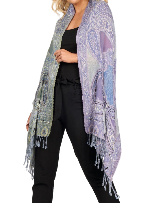 Lilac Paisley Stole