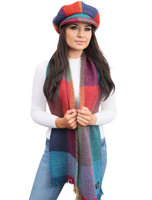 Wool Donegal Red Scarf