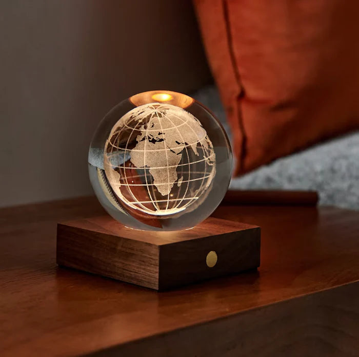 Amber Crystal Light - World Globe