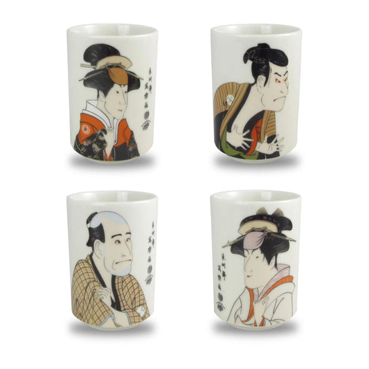 Sharaku Portraits 4-Piece Tea Set