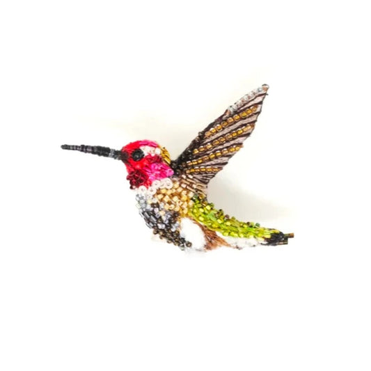 Sparkling Hummingbird Brooch Pin