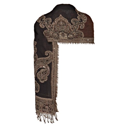 Brown Paisley Stole