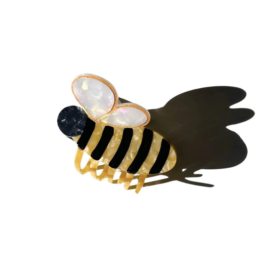 Bee Hand-painted Claw Hair Clip