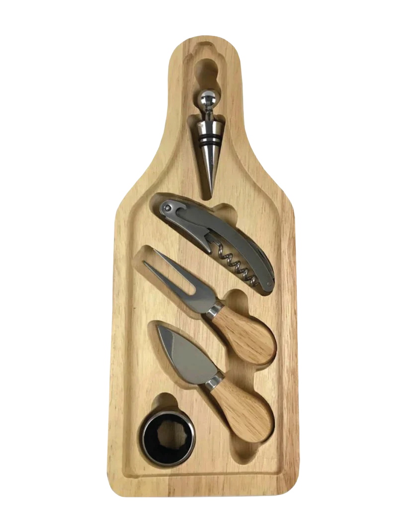 Grapevine & Glass Wine + Cheese Board Set
