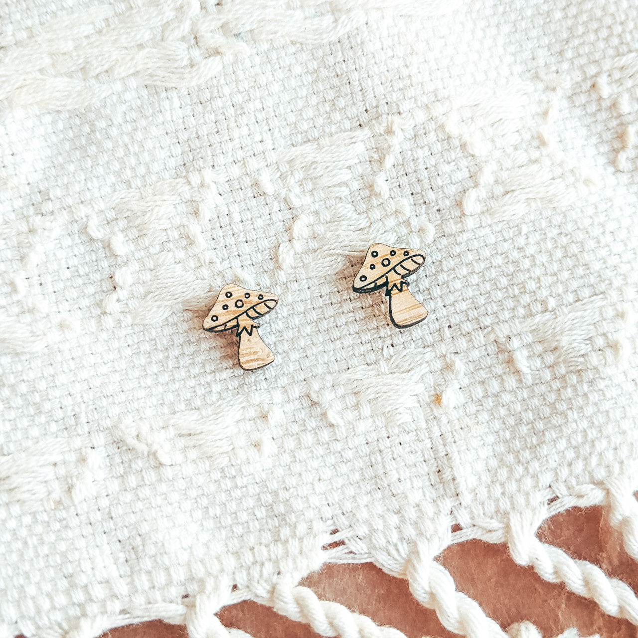 Mushroom Stud Earrings