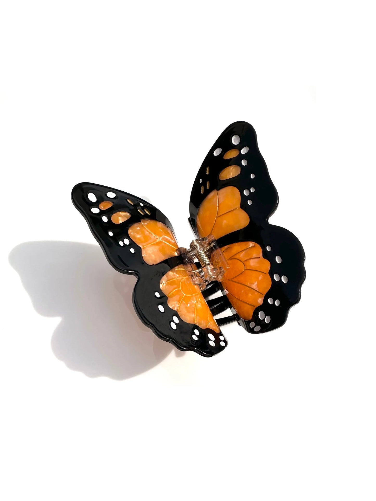 Monarch Butterfly Hand-painted Claw Hair Clip