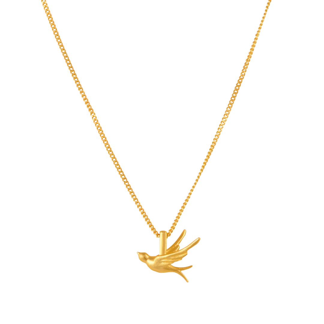 Bird Gold Pendant Necklace