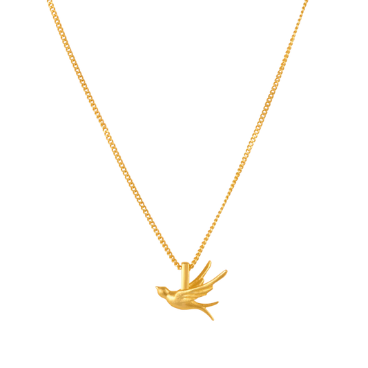 Bird Gold Pendant Necklace