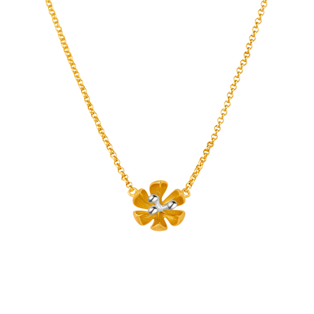 Blossom Flower Gold Necklace