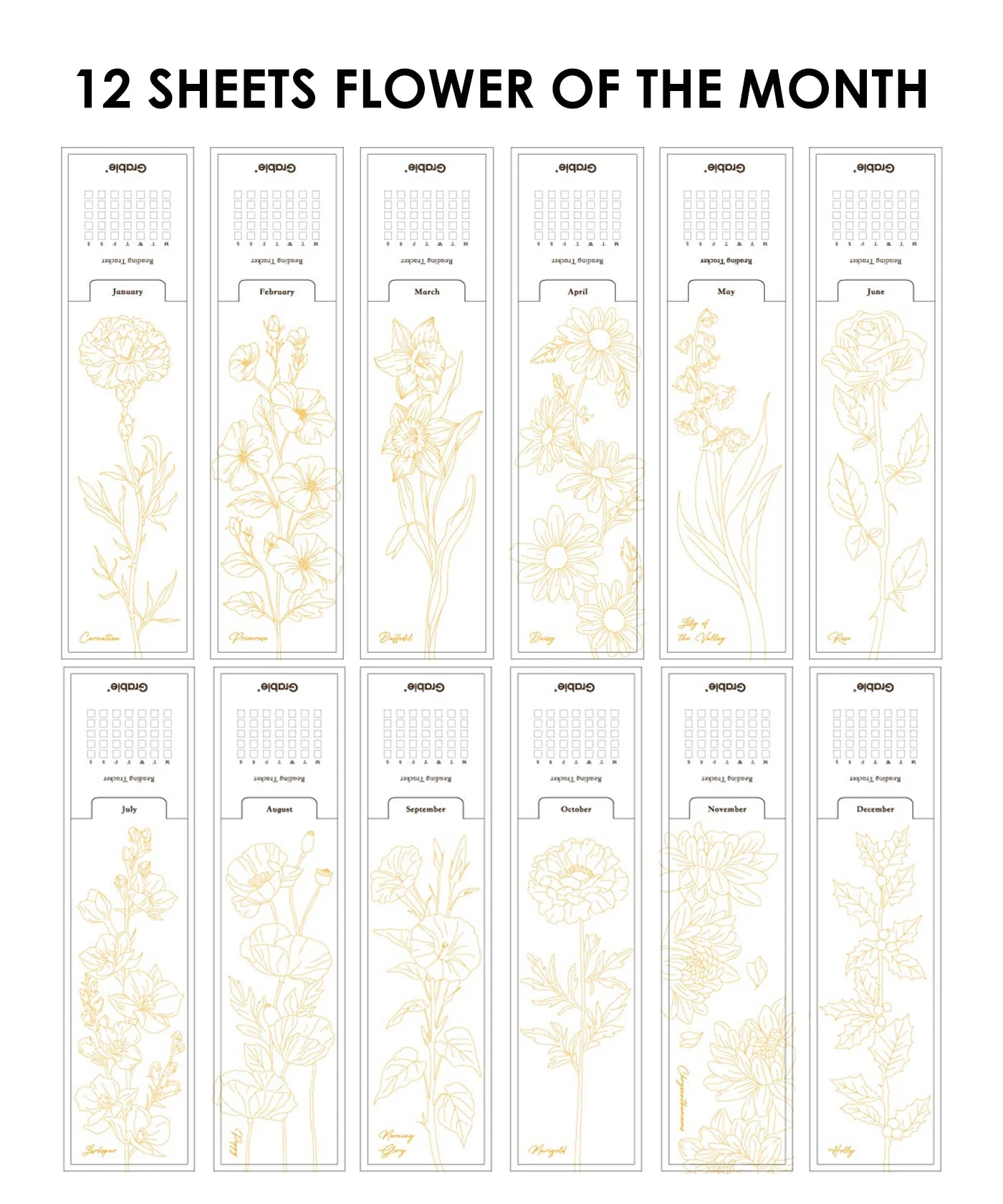 Watercolor Coloring Bookmarks