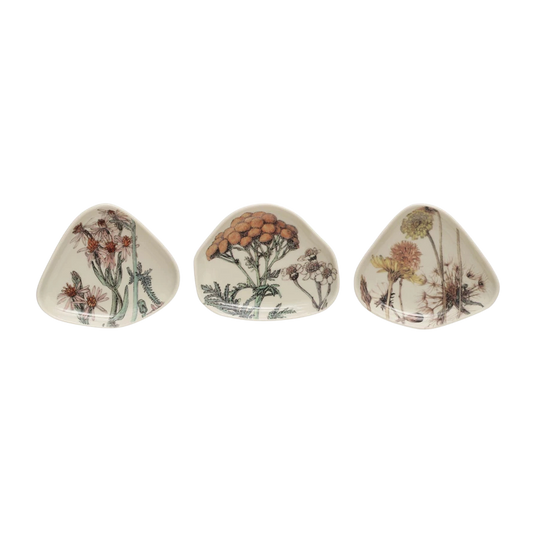 Floral Stoneware Bowls