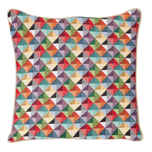 Multicolor Triangle Pillow