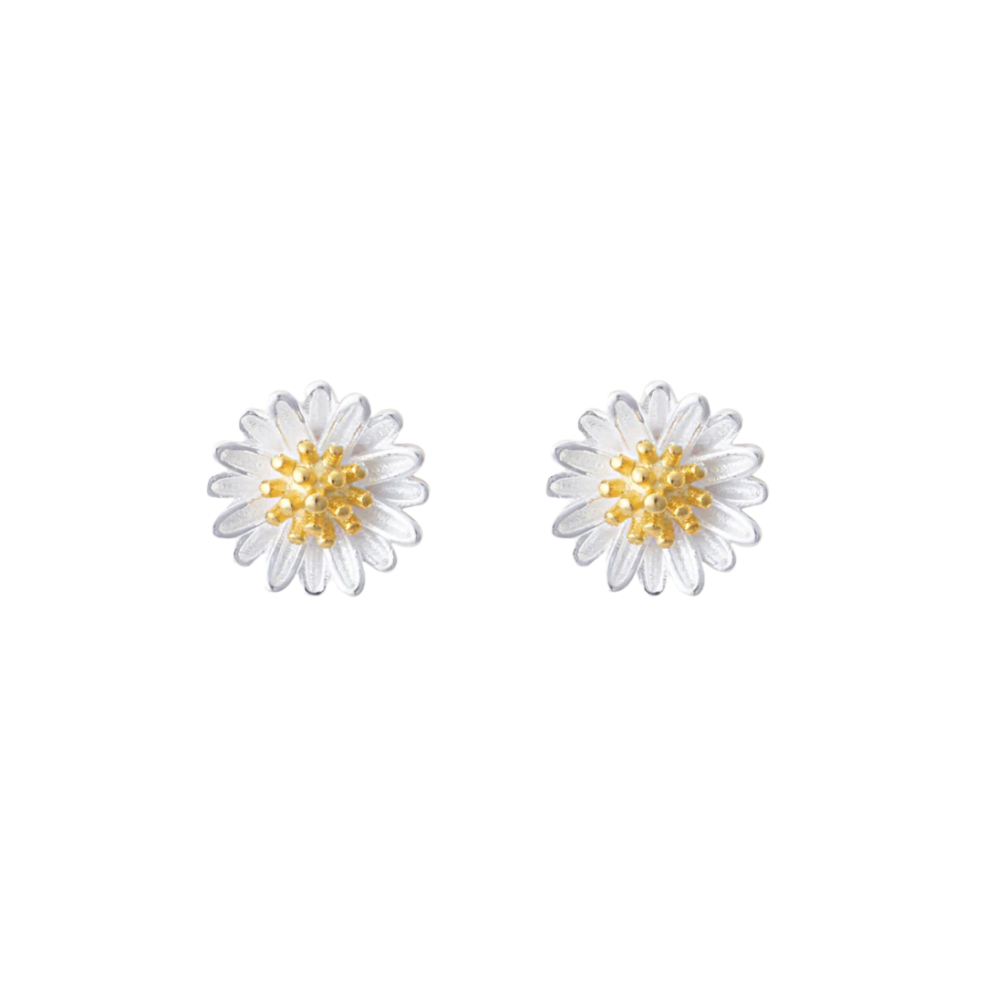 Daisy Silver Stud Earrings