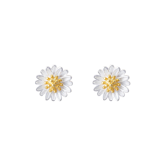 Daisy Silver Stud Earrings