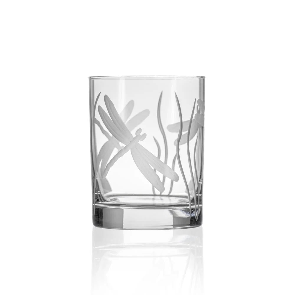 Dragonfly Old Fashioned Glasses, Set of 4